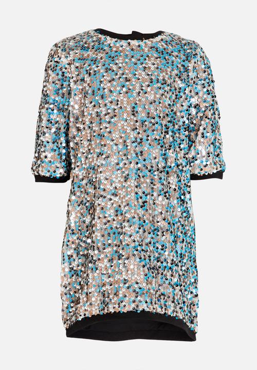 MINOTI - All Over Sequin Dress Silver