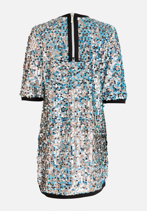 MINOTI - All Over Sequin Dress Silver