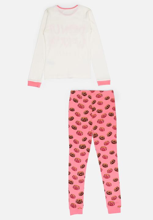 MINOTI - Donut Printed PJ Set - Dark Pink