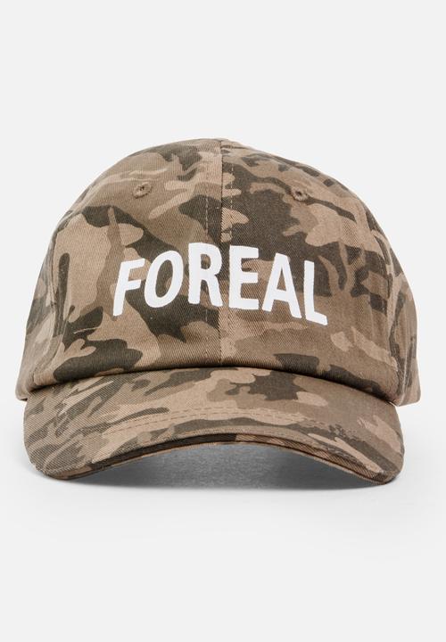 MINOTI - Baseball AOP Camo Peak Cap with Front Embroidery Multi-colour