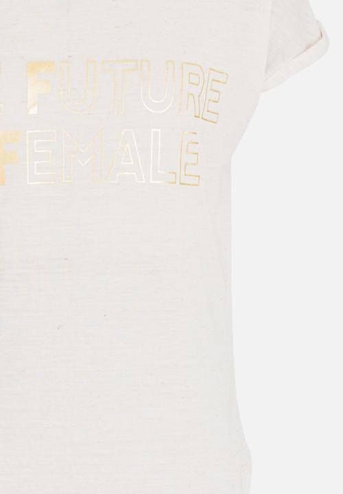 MINOTI - Shimmer Printed Tee Beige