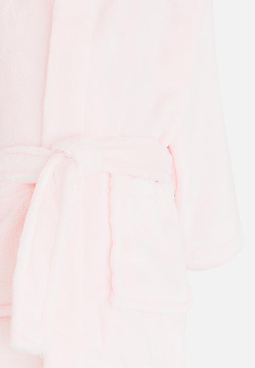 MINOTI - Fox Belted Hoodie Robe Pale Pink