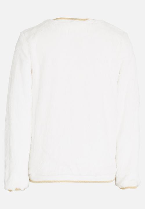 MINOTI - Jumper with lurex binding detail - Off White