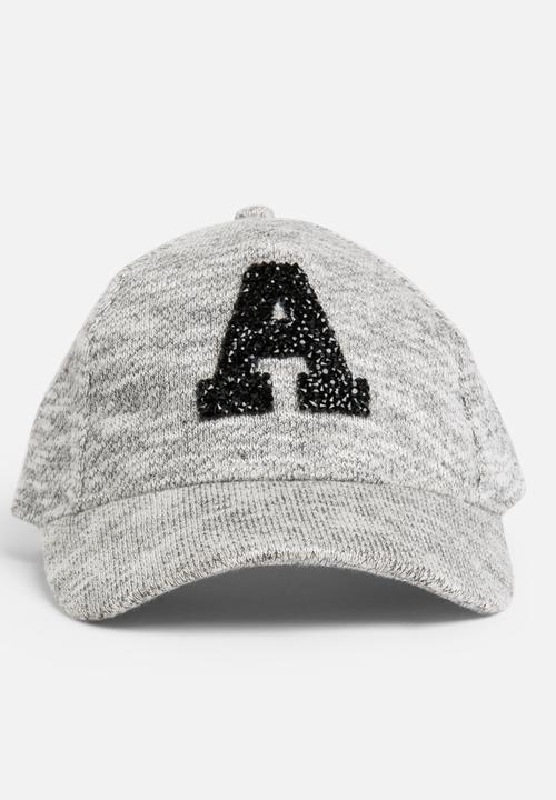 MINOTI - Baseball Marl Peak Cap with Beaded Detail Grey