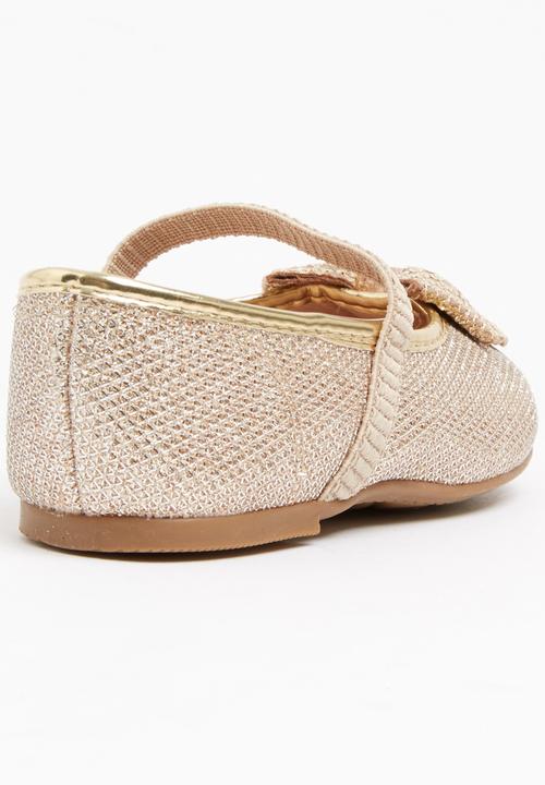 Molekinha - Pump with Sequin Bow Gold