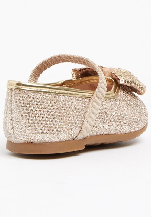 Molekinha - Pump with Sequin Bow Gold