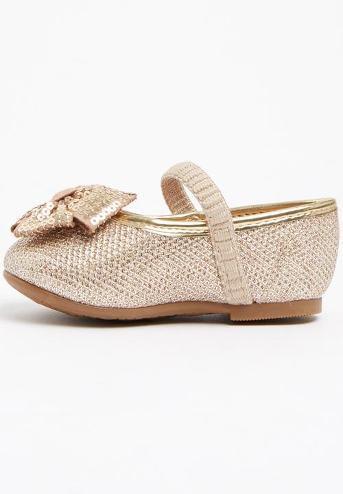 Molekinha - Pump with Sequin Bow Gold