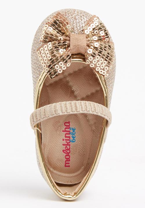Molekinha - Pump with Sequin Bow Gold