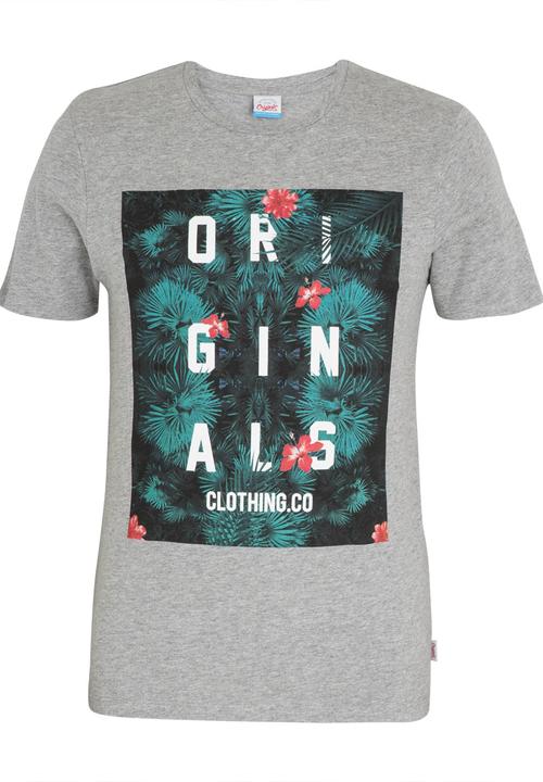 Jack & Jones - Newport Crew Neck Tee Grey Melange