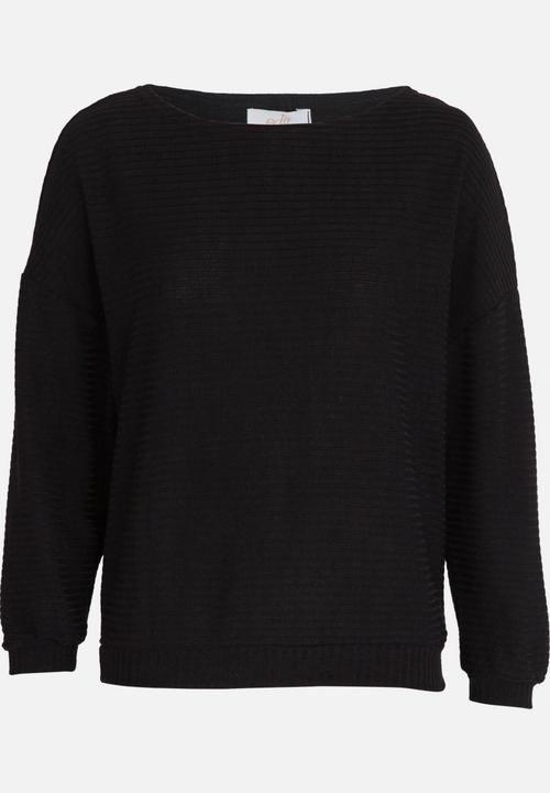 edit - Long Sleeve Knit Top Black