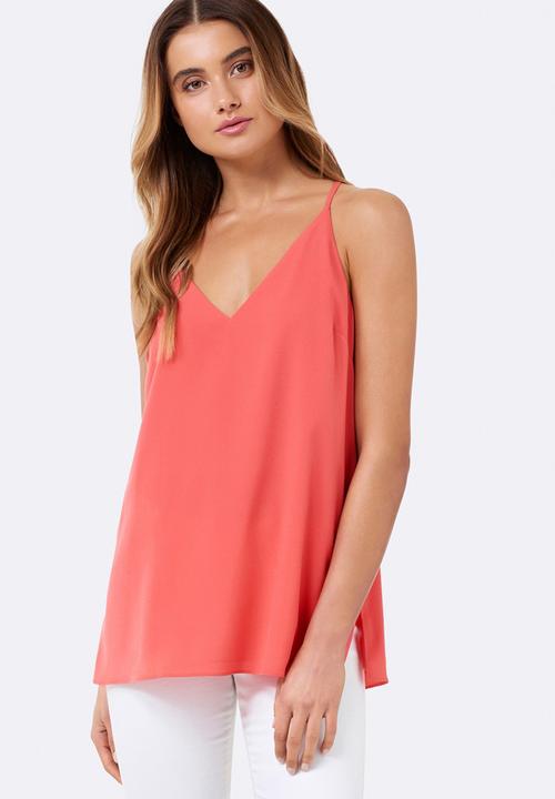 Forever New (Spree) - Anna High Apex Racer Cami Coral