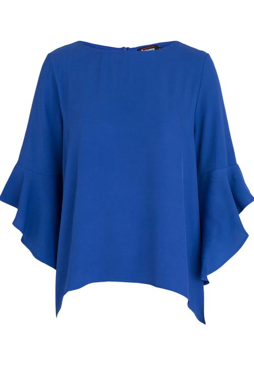 Revenge - Flutter Sleeve Blouse Blue
