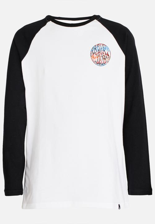 O'Neill - Palo Alto Raglan Long Sleeve Tee Black and White