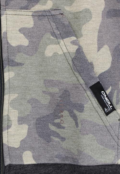 O'Neill - Camo Zip Thru Hoody Khaki Green