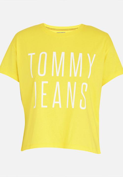 Tommy Hilfiger - Cropped Logo Tee Yellow