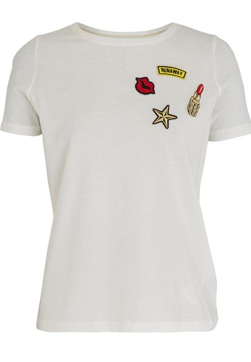 Vero Moda - Army Badge Short Sleeve T-shirt White