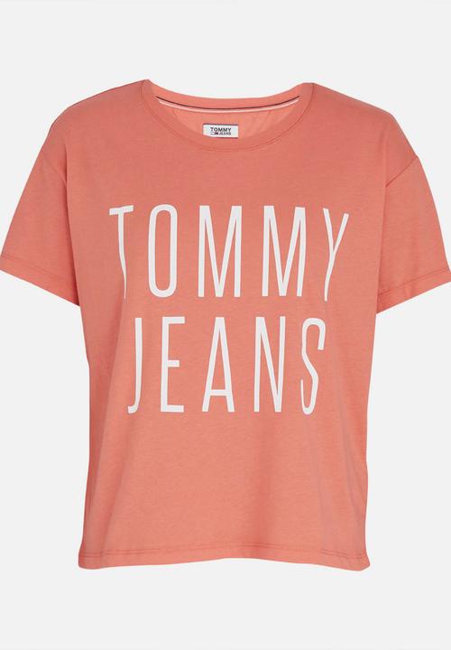 Tommy Hilfiger - Cropped Logo Tee Peach