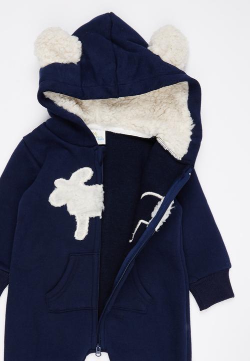 Peninsula Baby - Sheep Fleece Bodysuit Navy