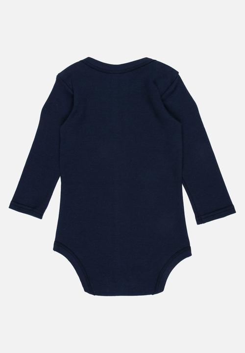 Pickalilly - Small But Mighty Printed Babygrow Navy