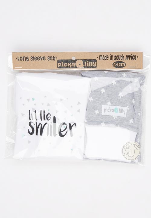 Pickalilly - Little Smiler Long Sleeve Set Grey