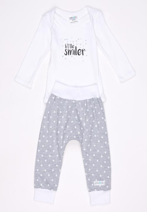 Pickalilly - Little Smiler Long Sleeve Set Grey