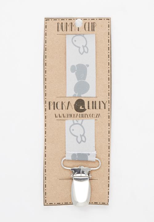 Pickalilly - Bunny Dummy Clip Grey