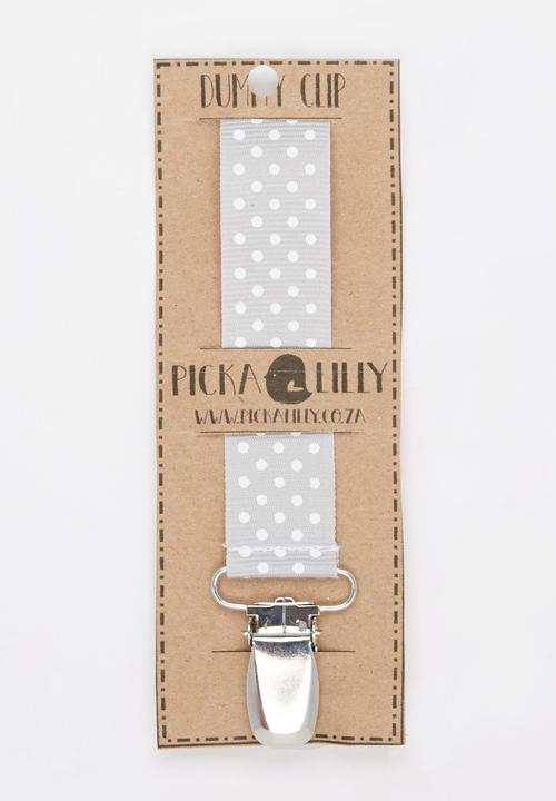 Pickalilly - Spot Dummy Clip Grey