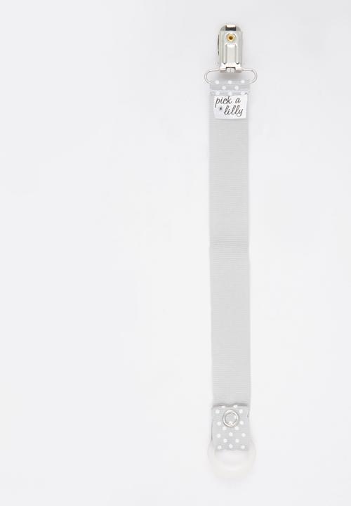 Pickalilly - Spot Dummy Clip Grey