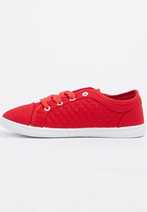 Pierre Cardin - Boys Lace up Trainer Red