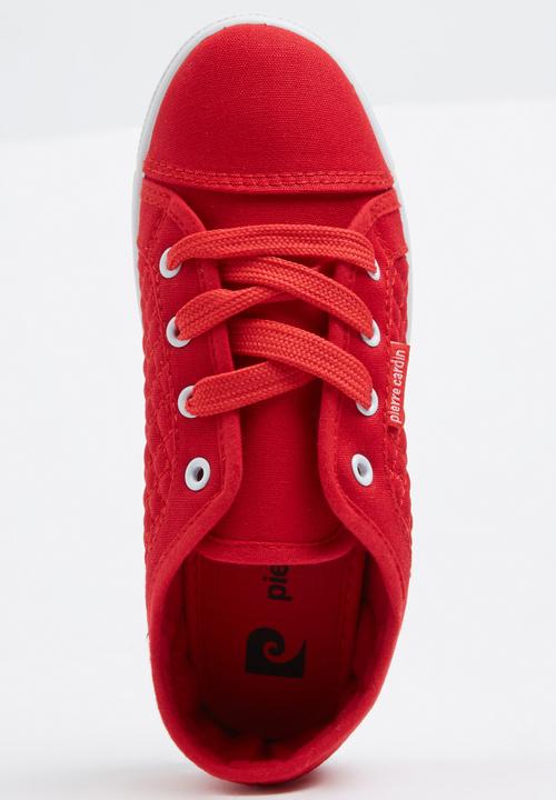 Pierre Cardin - Boys Lace up Trainer Red