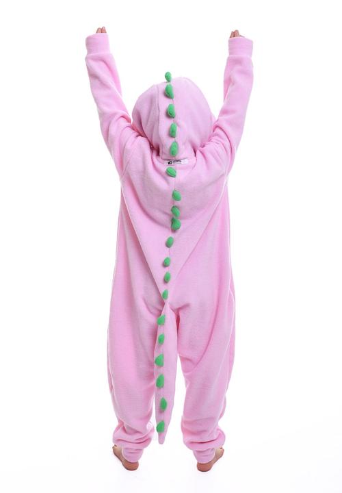 aFREAKa Clothing - Pink Dinosaur Onesie Mid Pink