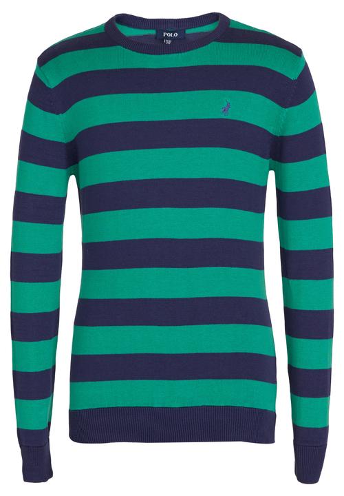 POLO - RClassic Ls Striped Pullover Green