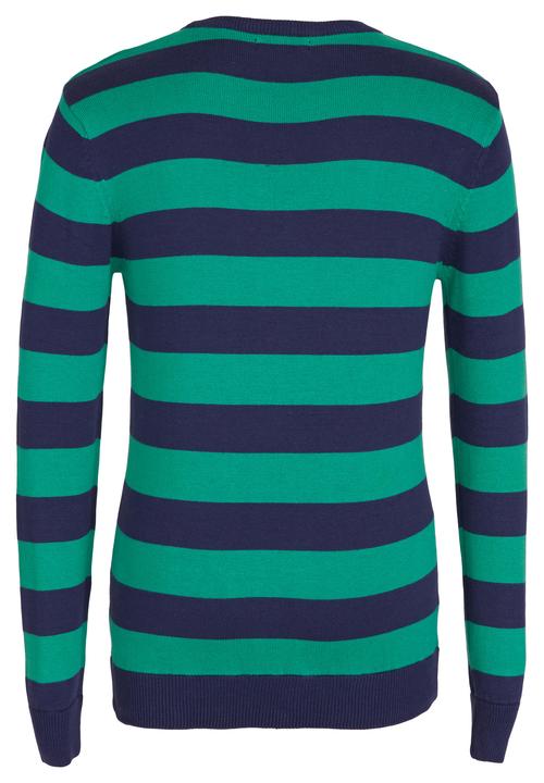 POLO - RClassic Ls Striped Pullover Green