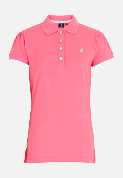POLO - Nina SS Golfer Mid Pink