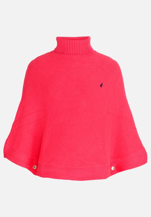 POLO - Isabella Jacquard Poncho Coral