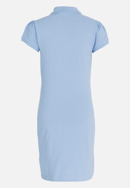 POLO - Dakota SS Golfer Dress Mid Blue