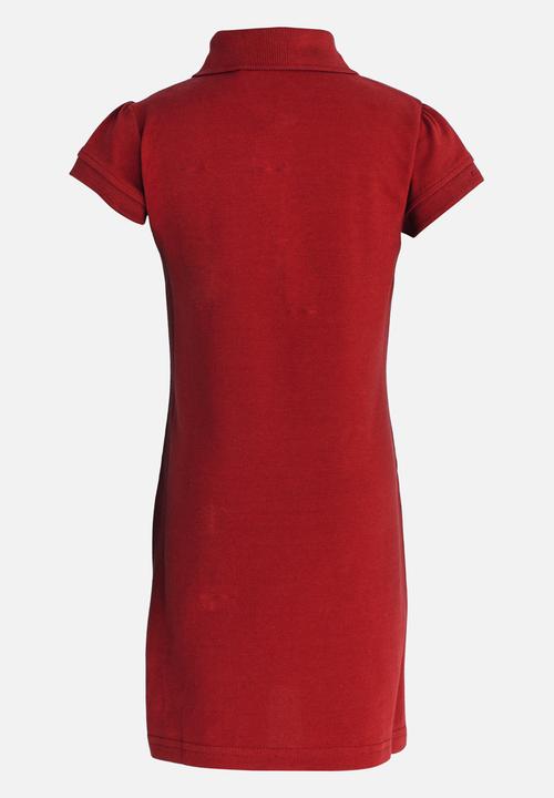 POLO - Dakota SS Golfer Dress Red