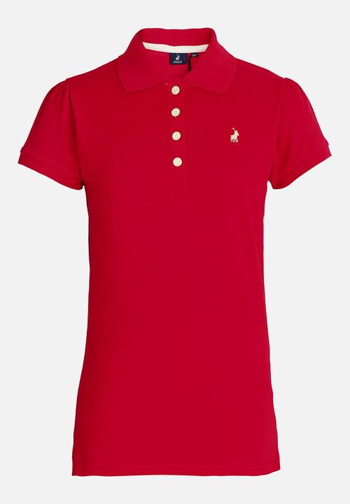 POLO - Nina SS Golfer Red