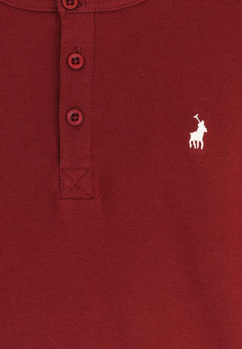 POLO - Hawke LS Henley Tee Burgundy