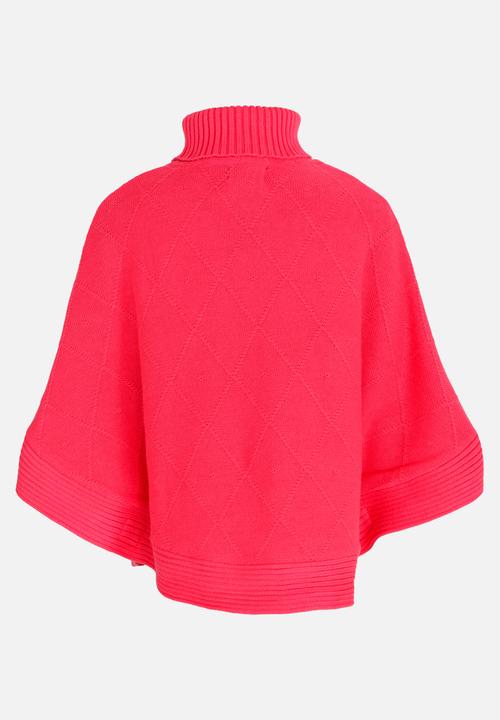 POLO - Isabella Jacquard Poncho Coral