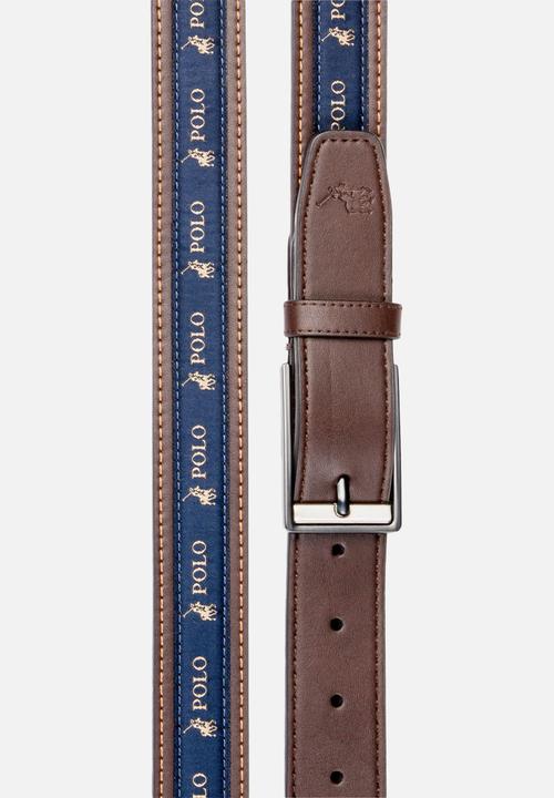 POLO - Lorenzo leather belt - brown