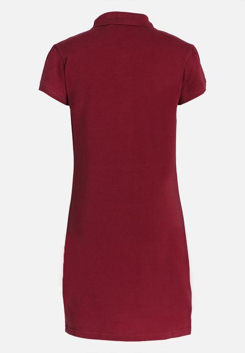 POLO - Dakota SS Golfer Dress Red