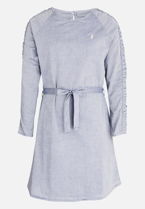 POLO - Emma LS Belted Dress Navy