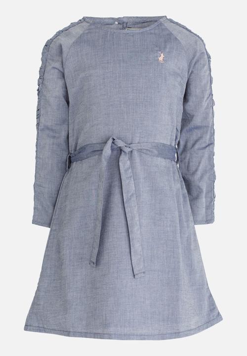 POLO - Emma LS Belted Dress Navy