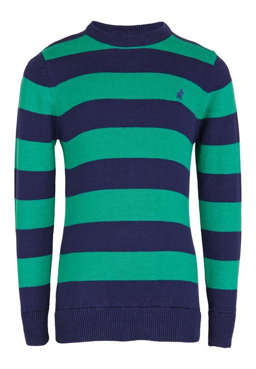 POLO - RClassic Ls Striped Pullover Green
