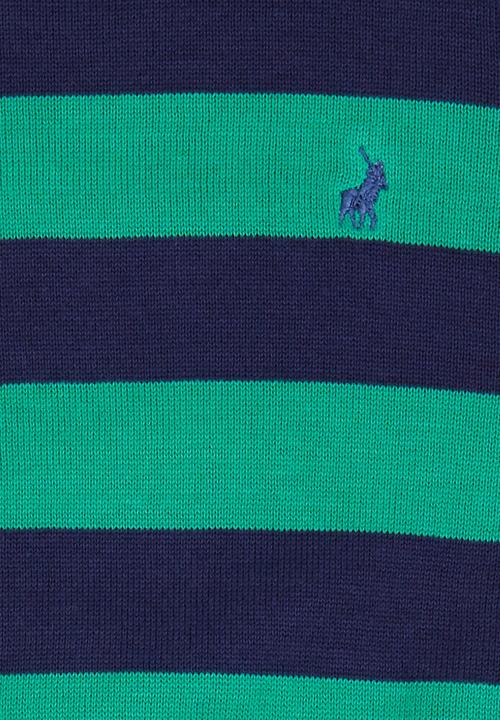 POLO - RClassic Ls Striped Pullover Green