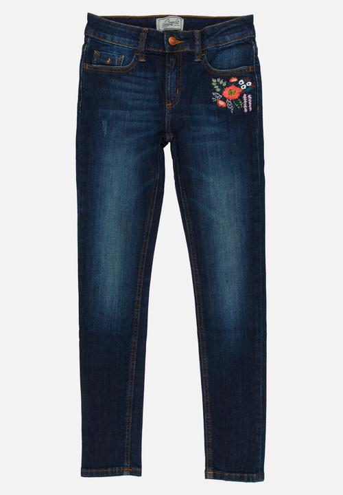 POLO - Madison Embroidered Skinny Jean Mid Blue
