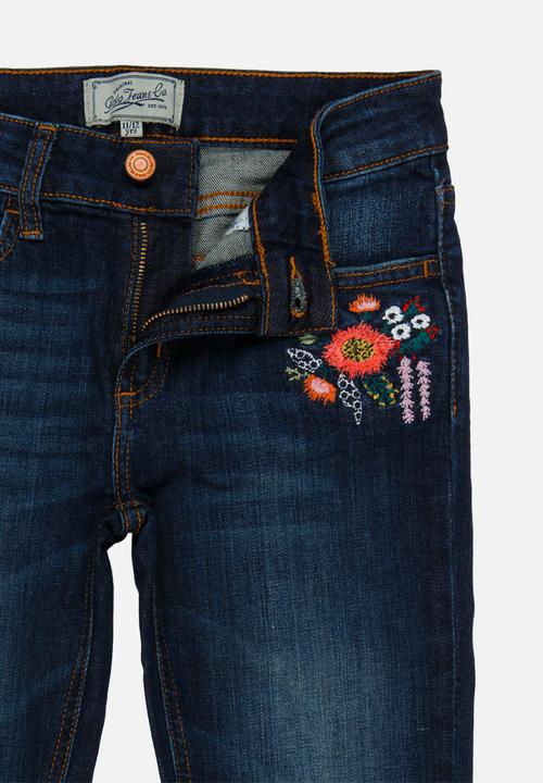 POLO - Madison Embroidered Skinny Jean Mid Blue