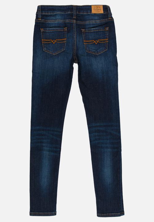 POLO - Madison Embroidered Skinny Jean Mid Blue