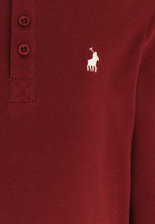 POLO - Hawke LS Henley Tee Burgundy